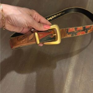 Vintage Sandy Duftler Designs Belt Sz M/L  #8668